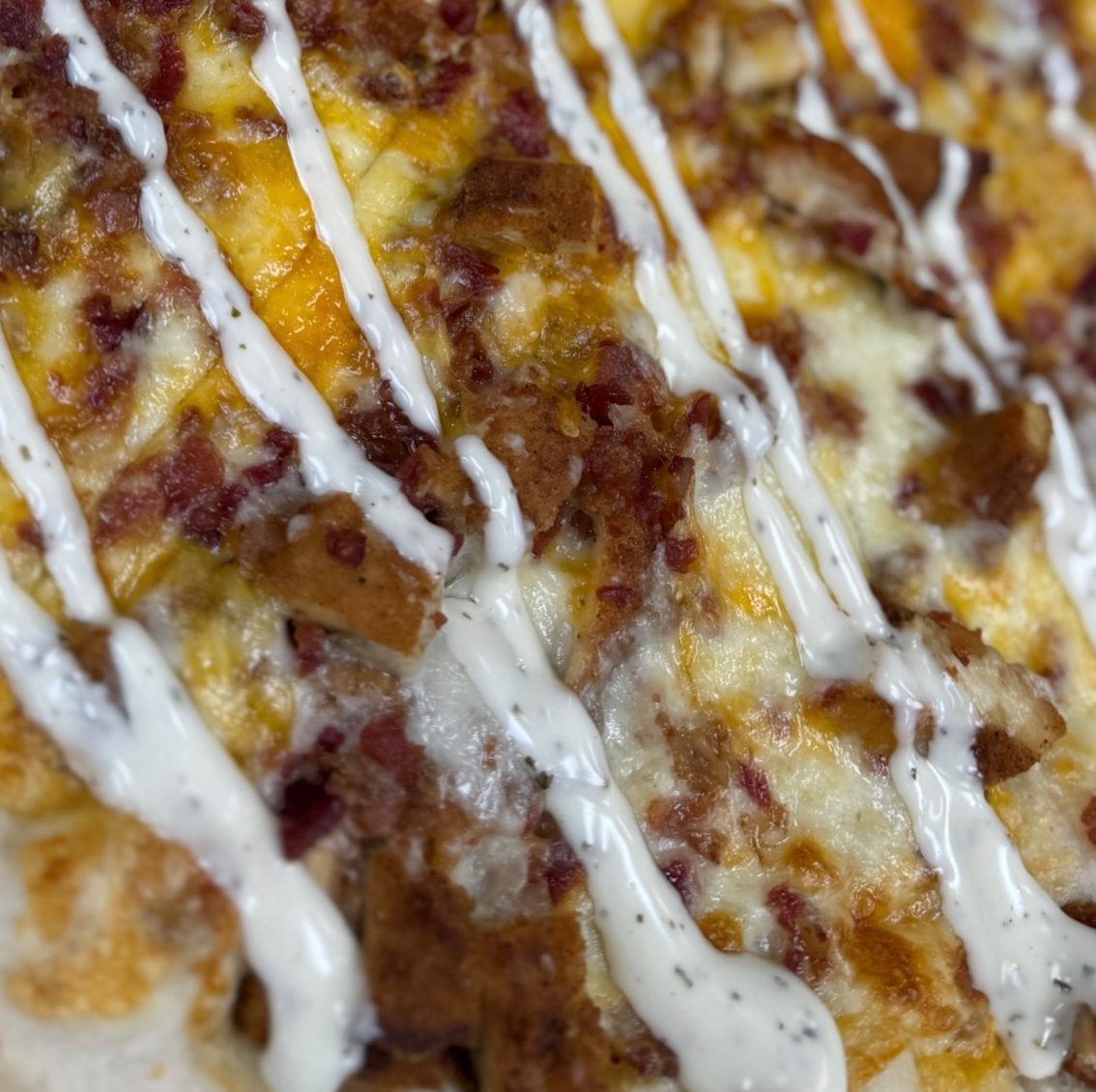Chicken Bacon Ranch Pizza.