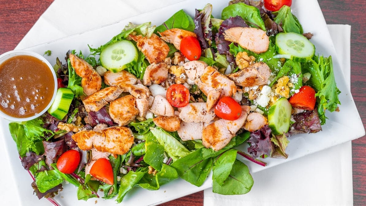 Mixed Baby Greens Salad.